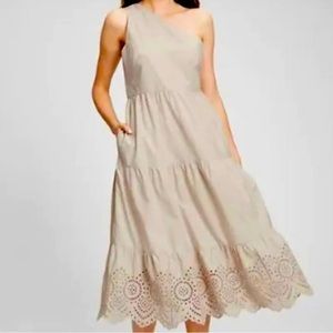 Off the shoulder gap dress